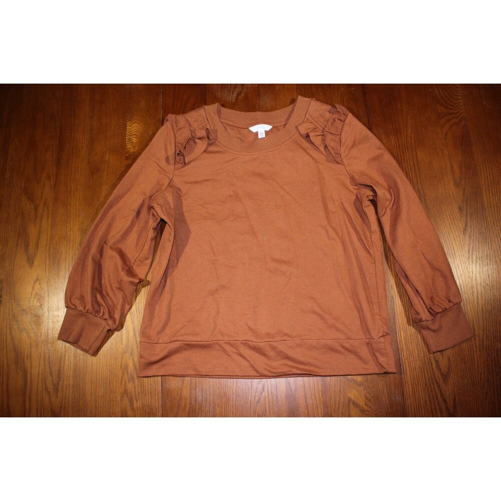 Time & Tru Burnt Orange Sweater - Size S/ 4-6